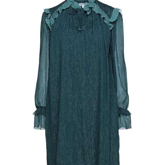 Kenzo Paris Women's Long Sleeve Mini Dress Teal Size 6 - Picture 12 of 12